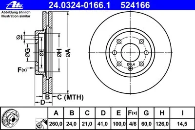 Тормозной диск Power Disc ATE купить