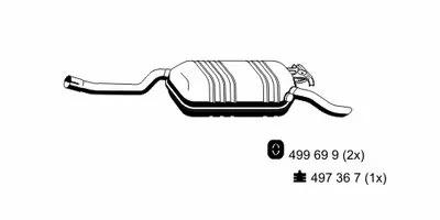 Глушитель выхлопных газов конечный ERNST купить