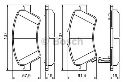 Комплект тормозных колодок, дисковый тормоз BOSCH купить