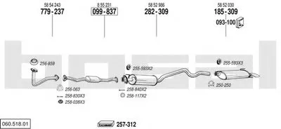Система выпуска ОГ BOSAL купить