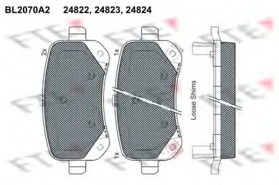 Комплект тормозных колодок, дисковый тормоз FTE купить