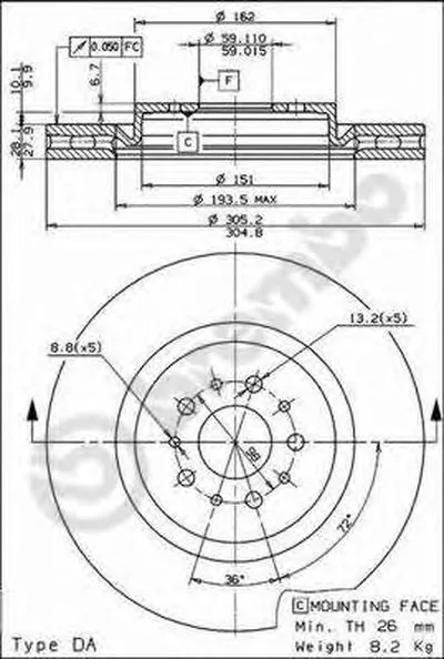 Тормозной диск COATED DISC LINE AP купить