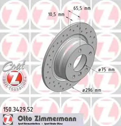 Тормозной диск SPORT BRAKE DISC COAT Z ZIMMERMANN купить