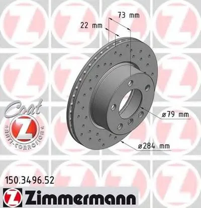 Тормозной диск SPORT BRAKE DISC COAT Z ZIMMERMANN купить