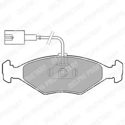 Комплект тормозных колодок, дисковый тормоз DELPHI купить