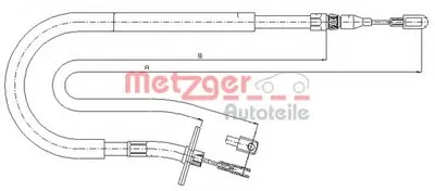 Трос, стояночная тормозная система COFLE METZGER купить