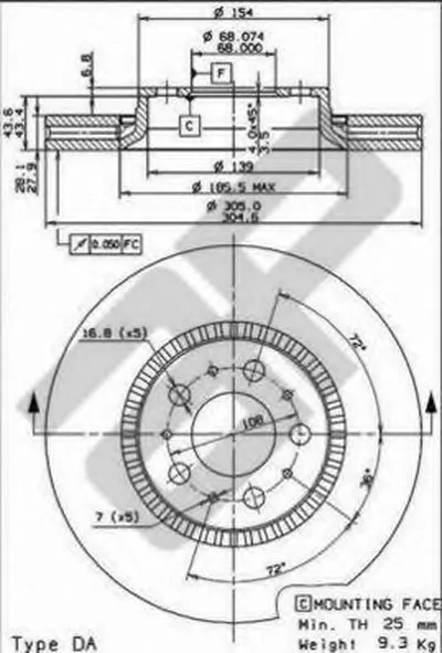 Тормозной диск AP METZGER купить