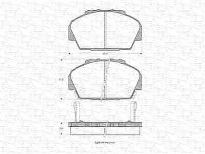 Комплект тормозных колодок, дисковый тормоз MAGNETI MARELLI купить