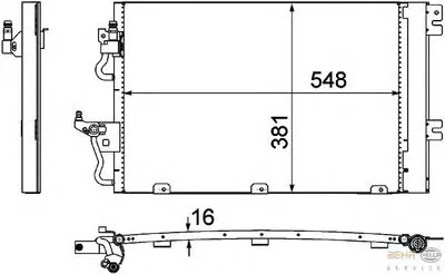Конденсатор, кондиционер BEHR HELLA SERVICE купить