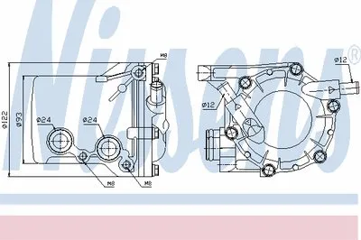 масляный радиатор, двигательное масло NISSENS купить
