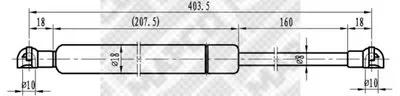 Газовая пружина, крышка багажник MAPCO купить