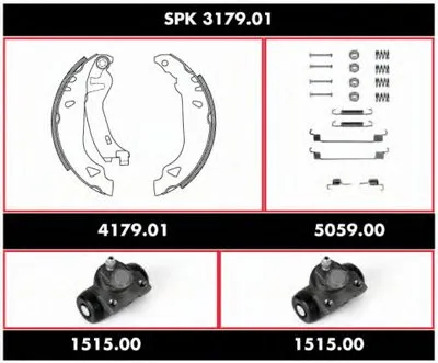 Комплект тормозов, барабанный тормозной механизм Super Precision Kit REMSA купить