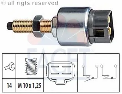 Выключатель фонаря сигнала торможения; Выключатель, привод сцепления (Tempomat) FACET купить