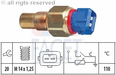 Датчик, температура охлаждающей жидкости FACET купить