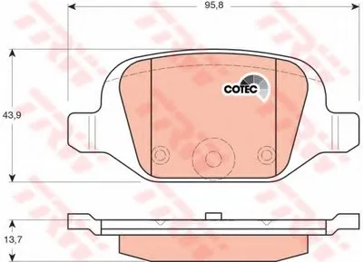 Комплект тормозных колодок, дисковый тормоз COTEC TRW купить