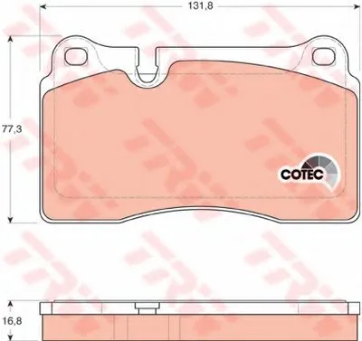Комплект тормозных колодок, дисковый тормоз COTEC TRW купить