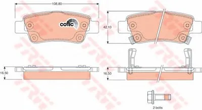 Комплект тормозных колодок, дисковый тормоз COTEC TRW купить
