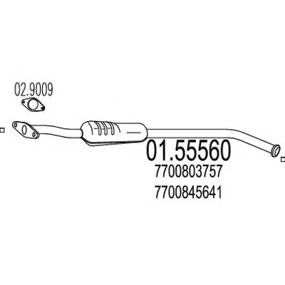 Средний глушитель выхлопных газов MTS купить