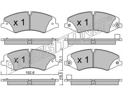 Комплект тормозных колодок, дисковый тормоз TRUSTING купить