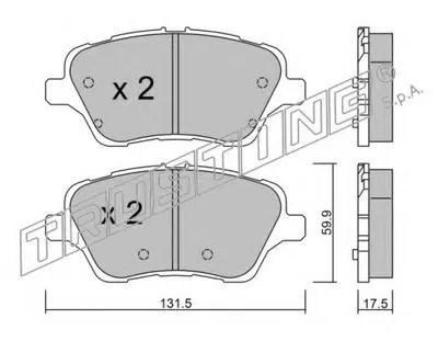 Комплект тормозных колодок, дисковый тормоз TRUSTING купить