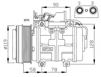 Компрессор, кондиционер NRF купить
