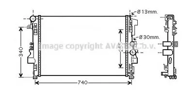 Радиатор, охлаждение двигателя AVA QUALITY COOLING купить