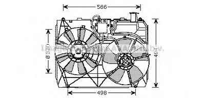 Вентилятор, охлаждение двигателя AVA QUALITY COOLING купить