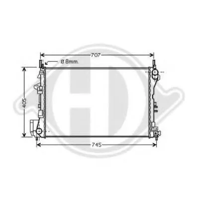Радиатор, охлаждение двигателя DIEDERICHS купить