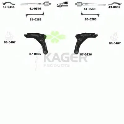 Подвеска колеса KAGER купить