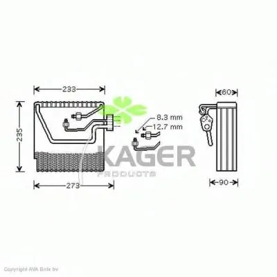Испаритель, кондиционер KAGER купить