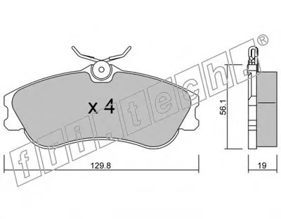 Комплект тормозных колодок, дисковый тормоз fri.tech. купить