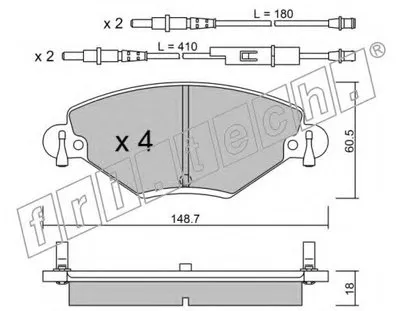 Комплект тормозных колодок, дисковый тормоз fri.tech. купить