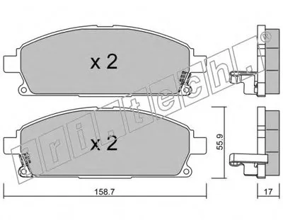 Комплект тормозных колодок, дисковый тормоз fri.tech. купить