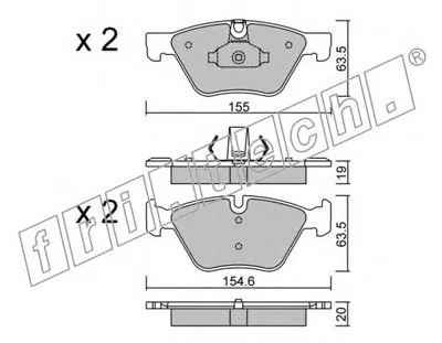 Комплект тормозных колодок, дисковый тормоз fri.tech. купить