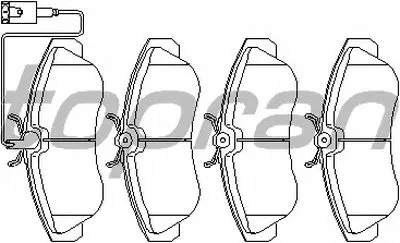 Комплект тормозных колодок, дисковый тормоз TOPRAN купить