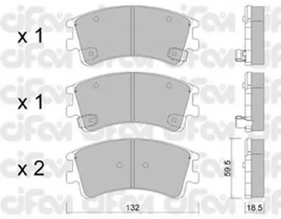 Комплект тормозных колодок, дисковый тормоз CIFAM купить