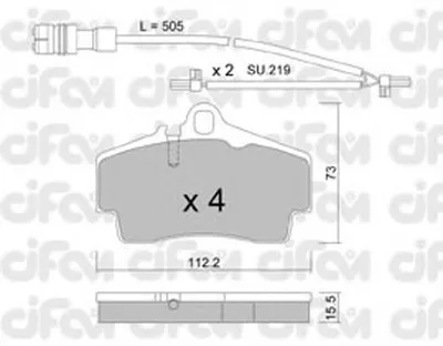 Комплект тормозных колодок, дисковый тормоз CIFAM купить