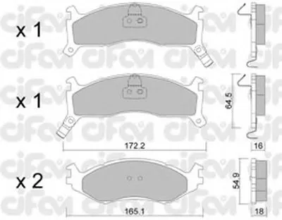 Комплект тормозных колодок, дисковый тормоз CIFAM купить