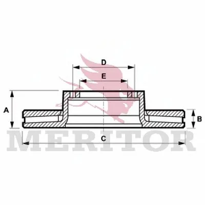 Диск тормозной (5010216437, 5010422593) (Meritor)