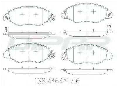 Комплект тормозных колодок, дисковый тормоз DITAS купить