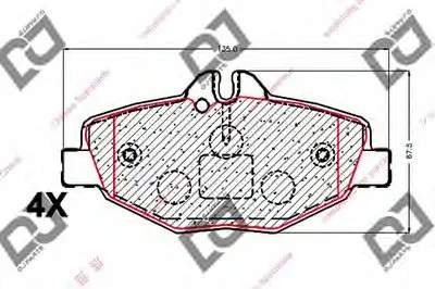 Комплект тормозных колодок, дисковый тормоз DJ PARTS купить