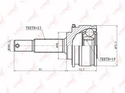 Шарнирный комплект, приводной вал LYNXauto купить