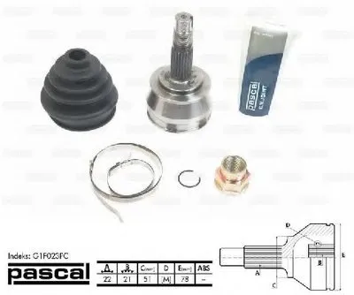 Шарнирный комплект, приводной вал PASCAL купить