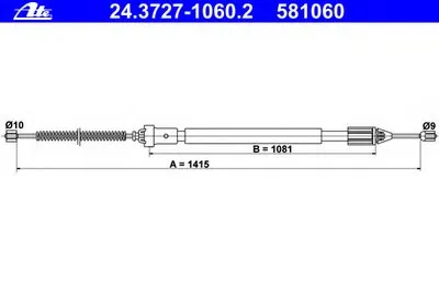 Трос, стояночная тормозная система ATE купить