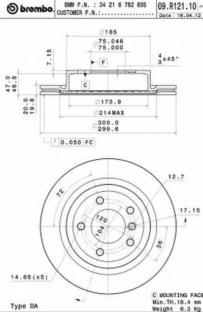 Тормозной диск COATED DISC LINE AP купить