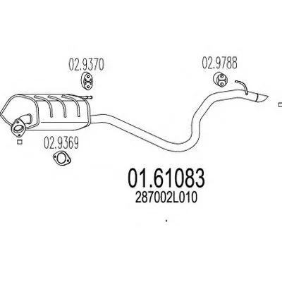 Глушитель выхлопных газов конечный MTS купить