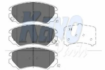 Комплект тормозных колодок, дисковый тормоз KAVO PARTS купить