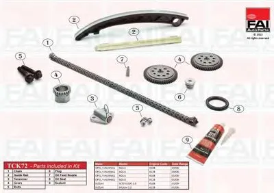 Комплект цепи привода распредвала FAI AutoParts купить