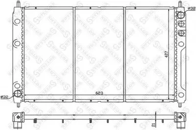 Радиатор, охлаждение двигателя STELLOX купить