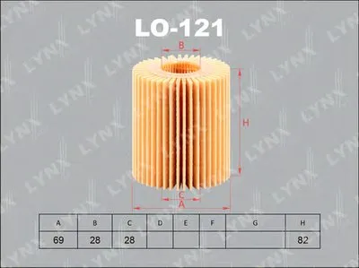 Масляный фильтр LYNXauto купить